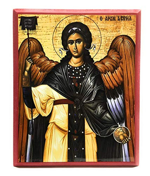 Wooden Greek Orthodox Christian Icon Saint Archangel Gabriel 9inch x 11inch MDF Wooden Greek Orthodox Christian Icon Saint Archangel Gabriel 9inch x 11inch MDF