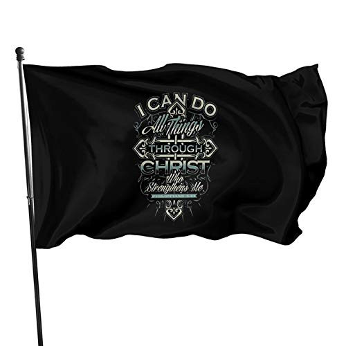 Christian I Can Do All Things Through Christ T The Flag 3x5 Feet Home Decoration  Garden Decoration  Outdoor Decoration