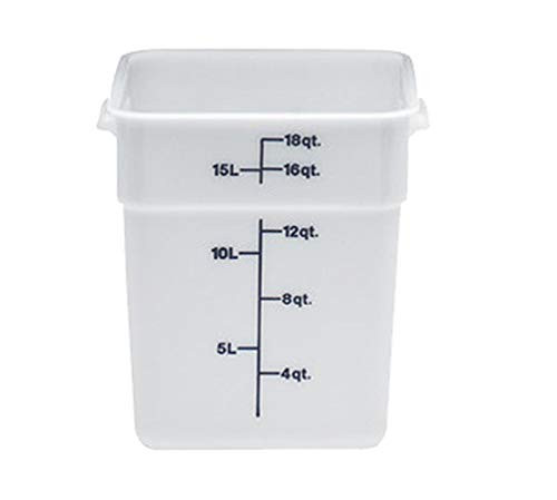 Cambro 18SFSP148 White Poly 18 Qt CamSquare Food Storage Container