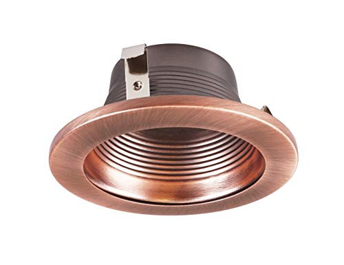 NICOR Lighting 4-Inch Recessed Baffle Trim, Bronze (19501BZ)