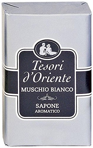 Tesori d_Oriente inch Muschio Biancoinch  White Musk Perfumed Soap 5.29 Ounce Packages -Pack of 3- - Italian Import -