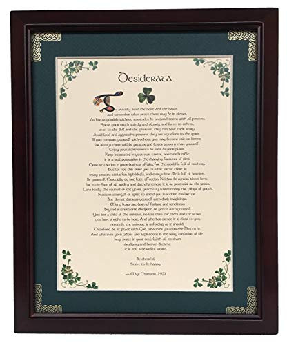 Desiderata - Personalizable Framed Green Matted Blessing