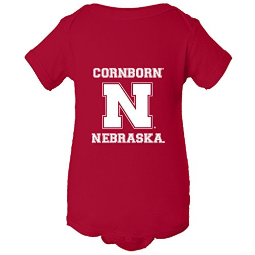 CornBorn Nebraska Cornhuskers Football N Nebraska Infant Onesie - Red - 6M CornBorn Nebraska Cornhuskers Football N Nebraska Infant Onesie - Red - 6M