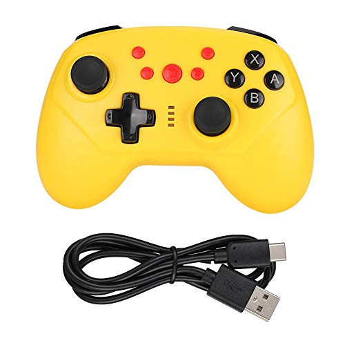Wireless Wire Switch Gamepad Controller?Joypad Remote for Switch Console Joystick Support Vibration Function-Yellow-
