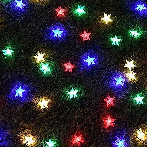 L.T LIGHTS Solar String Lights  5m 16ft 20 LEDs Solar Star String Lights Solar Powered Fairy Lights for Garden Patio Yard Home Wedding Party Decoration -RGB-