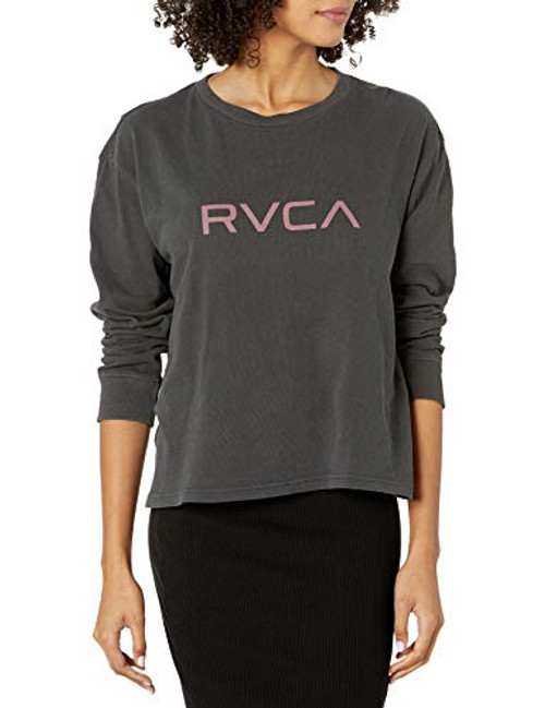RVCA Women Big Rvca Stolen Long Sleeve Tee Black X-Small
