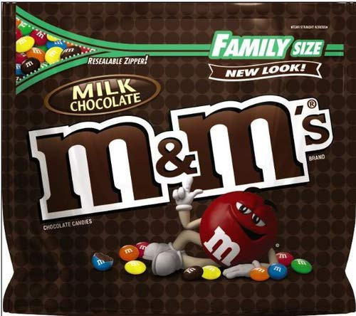 M and M_s Milk Chocolate Candies Family Size 19.20 oz -Pack of 2-