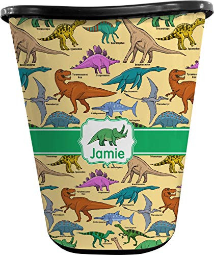 RNK Shops Dinosaurs Waste Basket - Double Sided -Black- -Personalized-