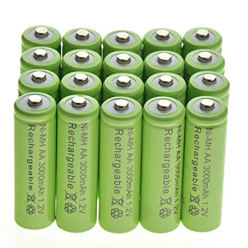 20 AA Rechargeable Batteries NiMH 3000mAh 1.2v Garden Solar Ni-MH Light LED US