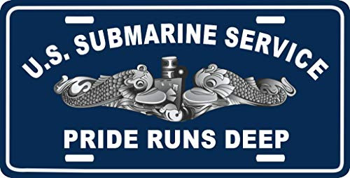 MilitaryBest U.S. Submarine Service Pride Runs Deep with Silver Dolphins Auto Tag
