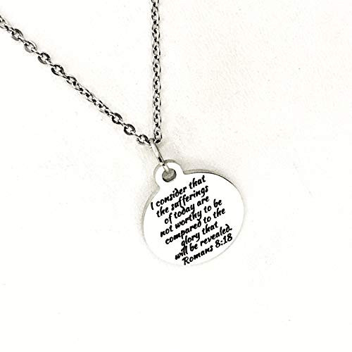Scripture Gift  Sufferings Of Today Necklace  Glory That Will Be Revealed  Romans 8 18 Gift  Bible Verse Gift  Scripture Jewelry
