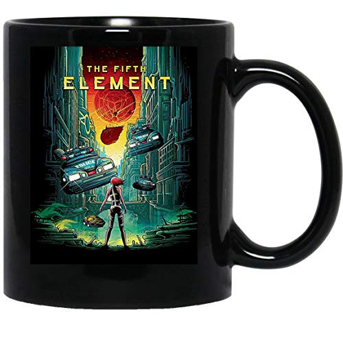 N  The Fifth Element Movie Leeloo Taxi Fire Water Air Earth Space ScifiFunny Coffee Mug for Women and Men Tea Cups -11 Oz-