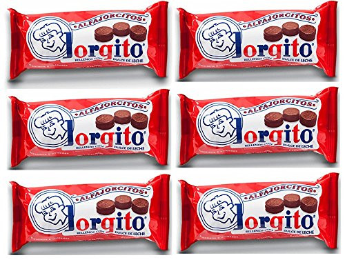 Alfajores JORGITO MINI Rellenos con Dulce de Leche. -Chocolate con Leche  6 Pack-