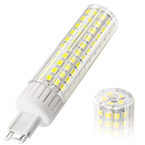 G9 led Light Bulbs 8.5W 1105lm, Halogen Bulbs Equivalent 100W or 120W, AC 100V-130V Voltage Input, (Daylight White 6000K) Non-Dimmable