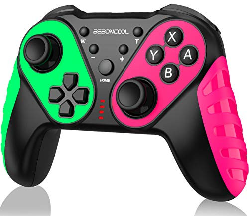 Wireless Pro Controller Replace for Nintendo Switch Controller  Switch Controller Compatible with Switch Switch Lite  Extra Joypad for Switch Pro Controller  BEBONCOOL Pro Controller Switch Green Red