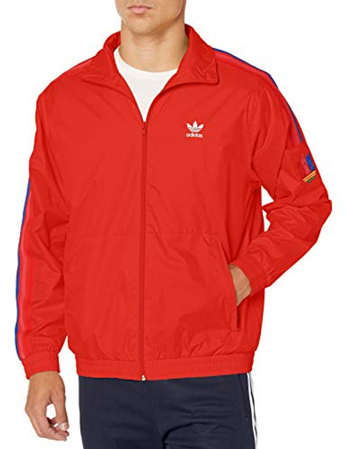 adidas Originals Men_s 3D Trefoil 3-Stripes Track Jacket  Active Red  XL adidas Originals Men_s 3D Trefoil 3-Stripes Track Jacket  Active Red  XL