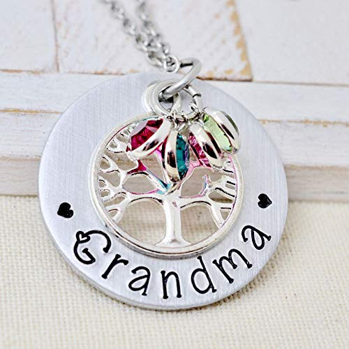 Mom Grandma Family Tree Necklace Gift 