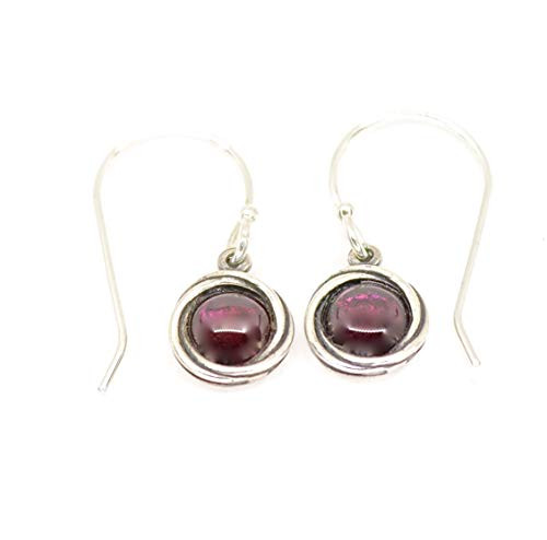 Garnet Earrings Sterling Silver Dainty Dangle Earrings for Women and Girls Drop Earrings with Red Gemstone Handmade Bohemian 925 Silver Jewelry Garnet Earrings Sterling Silver Dainty Dangle Earrings for Women and Girls Drop Earrings with Red Gemstone Handmade Bohemian 925 Silver Jewelry