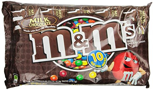 M and M Milk Chocolate  1.69 Ounce  10-Count