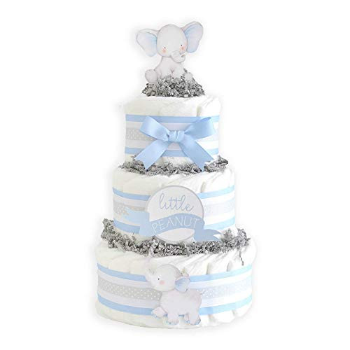 Elephant Baby Shower DIY Diaper Cake KIT - Blue - Not Assembled
