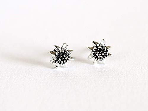 925 Solid Sterling Silver SUNFLOWER Flower Earrings Stud Earrings Oxidized Sunflower Stud 925 Solid Sterling Silver SUNFLOWER Flower Earrings Stud Earrings Oxidized Sunflower Stud
