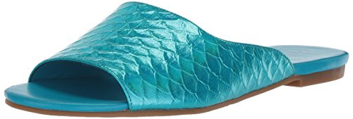 Katy Perry Women_s The Aqua Flat Sandal  blue  5 Medium US