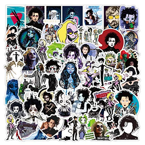 N-brand 50 Tim Burton Film Series Beetle Juice Scissorhand Edward Waterproof Graffiti Stickers