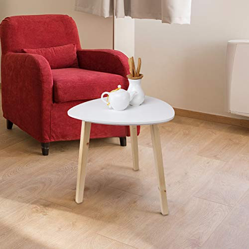 Side Table Bedside Table Modern Nightstand Wood Nesting Side End Accent Coffee Table for Living Room Bedroom Balcony Family Home and Office -18.1inx18.1in- -1 pcs-