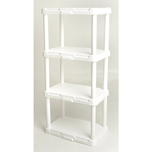 Blue Hawk 48-in H x 22-in W x 14.25-in D 5-Tier Plastic Freestanding Shelving Unit