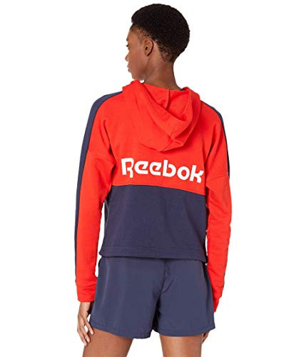 Reebok Training Essentials Linear Logo Full Zip Hoodie  Instinct red Navy White  XL