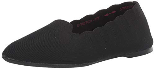 Skechers womens Cleo Ballet Flat  Black  9.5 US