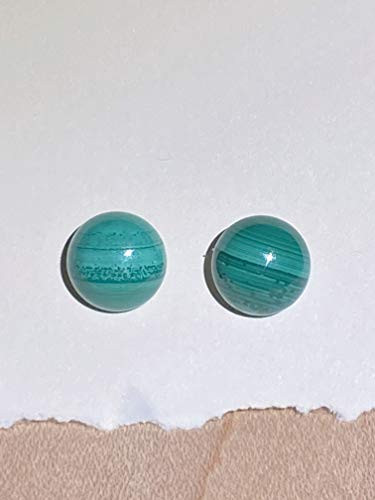 10mm Malachite and sterling silver post earrings
