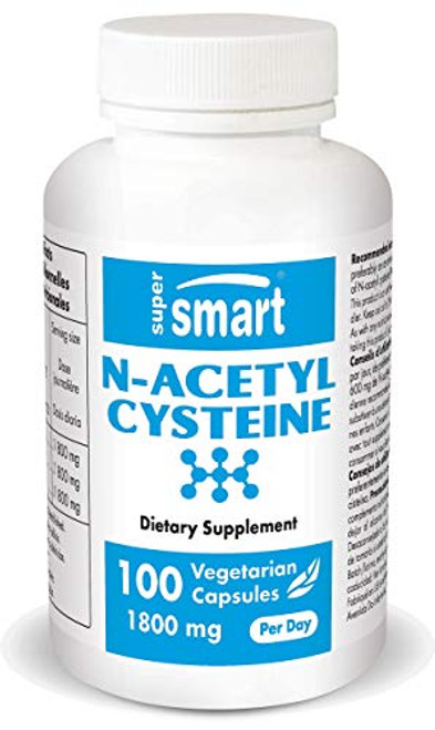 Supersmart - NAC N-Acetyl Cysteine 1800 mg Per Day - Amino Acids - Antioxiddants and Anti Aging Supplement - Glutathione Precursor - Non-GMO and Gluten Free - 100 Vegetarian Capsules Supersmart - NAC N-Acetyl Cysteine 1800 mg Per Day - Amino Acids - Antioxiddants and Anti Aging Supplement - Glutathione Precursor - Non-GMO and Gluten Free - 100 Vegetarian Capsules