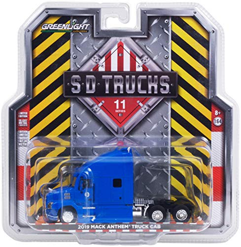 2019 Mack Anthem Truck Cab 5 Blue S.D. Trucks Series 11 1 64 Diecast Model by Greenlight 45110 B