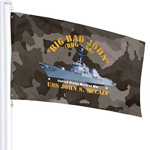 HUXINGXINGfaqi Destroyer - USS John S McCain Flag 3_ X 5_ Ft Outdoor Flags Banner Breeze Flag