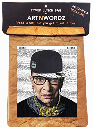 Art N Wordz Lunch Bag RBG Ruth Bader Ginsburg Dictionary Pop Art Reusable Bag