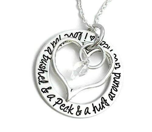 Bushel and A Peck - Personalized I Love You A Bushel And A Peck And A Hug Around The Neck - Hand Stamped Jewelry - Personalized Jewelry Bushel and A Peck - Personalized I Love You A Bushel And A Peck And A Hug Around The Neck - Hand Stamped Jewelry - Personalized Jewelry