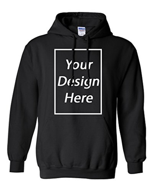 Add Your Own Text and Design Custom Personalized Sweatshirt Hoodie -XX Large  Black-