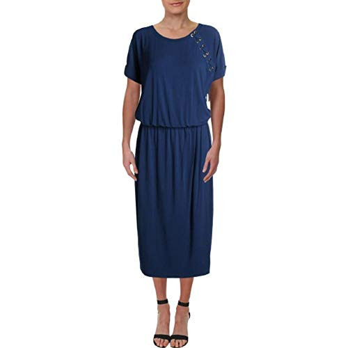 Lauren by Ralph Lauren Women_s Dress Medium Maxi Grommet Blue M