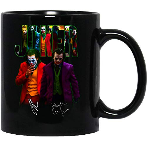 N  Joker Horror Movie Joaquin Phoenix Heath Ledger cast Signed Funny Coffee Mug for Women and Men Tea Cups