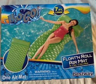Bestway H2OGO Float_n Roll Inflatable Air Mat Pool Float -Color May Vary- -Green-