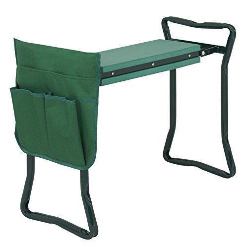 ZENY Folding Garden Kneeler Seat Portable Garden Bench Stool w  Foam Kneeling Pad and Tools Pouch