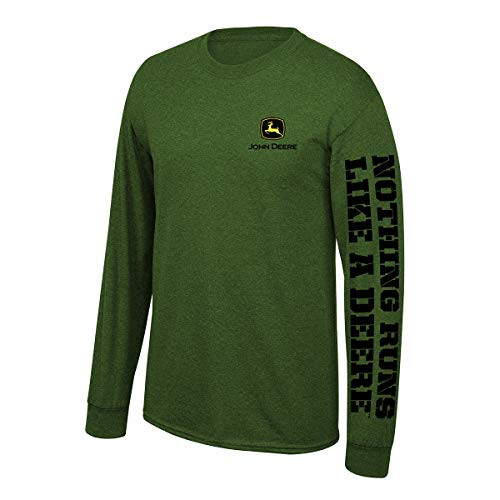John Deere Men_s NRLAD Long Sleeve Green Tshirt -XL-