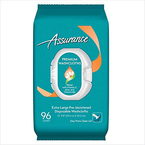 Assurance Premium Disposable Washcloths  96 ct  6 Pack