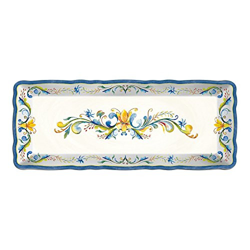 Le Cadeaux Melamine Floral Harvest - Baguette Tray, 15 by 6 inches Le Cadeaux Melamine Floral Harvest - Baguette Tray, 15 by 6 inches