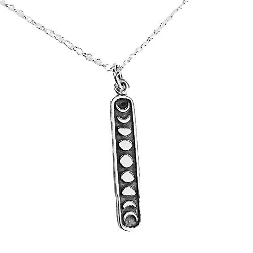 Moon Phase Necklace in Sterling Silver