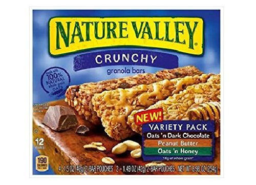 Nature Valley Crunchy Granola Bars Variety Pack -Pack of 6- Oats _n Dark Chocolate  Peanut Butter  Oats _n Honey  4 Count Boxes