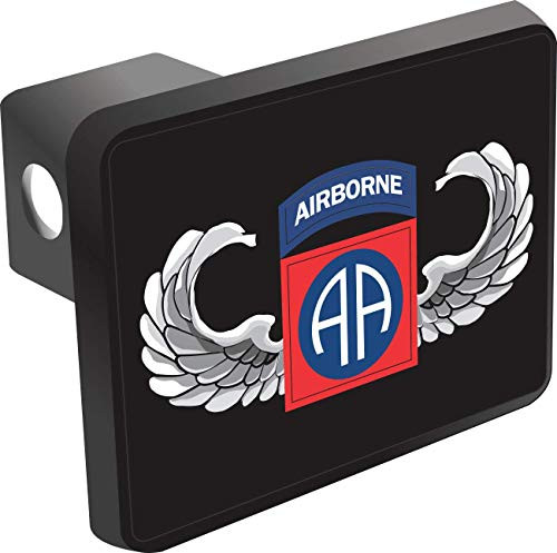 U.S. Army 82nd Airborne with Jump Wings Trailer Hitch Cover U.S. Army 82nd Airborne with Jump Wings Trailer Hitch Cover