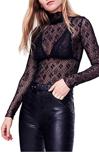 Free People Sweet Memories Turtleneck Black XS -Women_s 0-2-