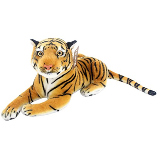 Jesonn® Realistic Stuffed Animals Soft Plush Toy Tiger Beige for Kids Birthday Gifts,13.5" or 35CM,1PC